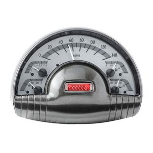 Dakota Digital 49 50 Oldsmobile VHX Analog Dash Gauge System Cluster Silver Alloy Red VHX-49O-S-R