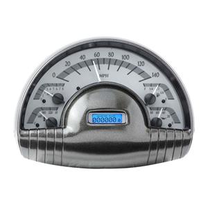 Dakota Digital 49 50 Oldsmobile VHX Analog Dash Gauge System Cluster Silver Alloy Blue VHX-49O-S-B