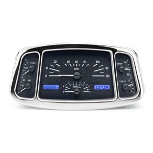 Dakota Digital 1933-34 Ford Car Analog Gauges Black Alloy Blue VHX-33F-K-B