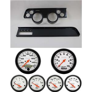 67-68 Cougar w/AC Carbon Dash Carrier w/ Auto Meter Phantom Electric Gauges