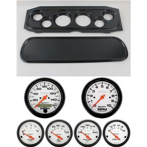 69-70 Cougar Carbon Dash Carrier w/ Auto Meter Phantom Electric Gauges