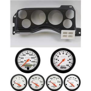 87-89 Mustang Black Dash Carrier w/ Auto Meter Phantom Electric Gauges