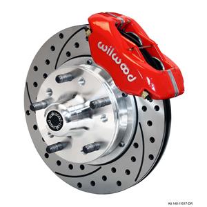 Wilwood Mustang II  Front Disc Brake 11" Drilled Rotor Red Caliper