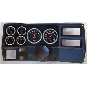 73-83 GM Truck Black Dash Carrier w/Auto Meter Sport Comp Electric 5" Gauges