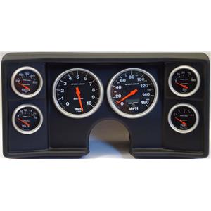82-88 Chevy G Body Black Dash Carrier w/ Auto Meter Sport Comp Electric Gauges