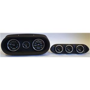 62-64 Nova Black Dash Carrier w/Auto Meter Carbon Gauges