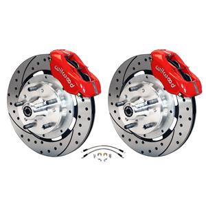 Wilwood 68-74 Nova X-Body Front Disc Big Brake Kit Drilled 12.19" w/ Flex Hoses