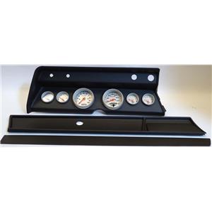 66 Chevelle Black Dash Carrier w/Auto Meter Ultra Lite Electric Gauges