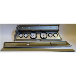 67 Chevelle Silver Dash Carrier w/Auto Meter Phantom Electric Gauges
