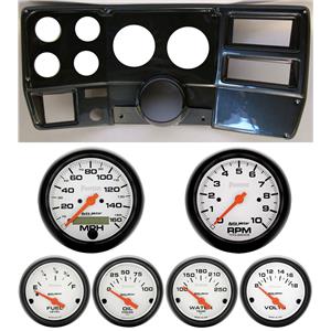 73-83 GM Truck Carbon Dash Carrier w/Auto Meter Phantom Electric Gauges