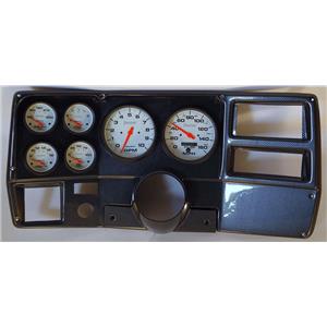 73-83 GM Truck Carbon Dash Carrier w/Auto Meter Phantom Electric 5" Gauges