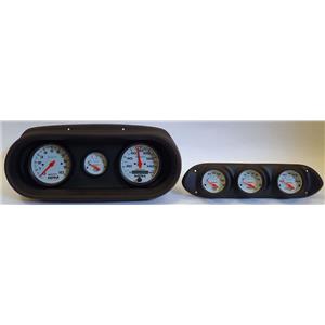 62-64 Nova Black Dash Carrier w/Auto Meter Phantom Electric Gauges