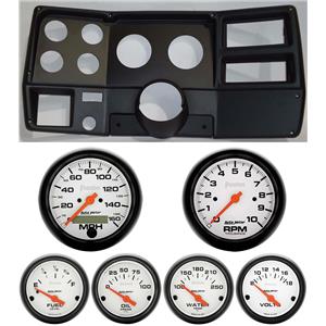 73-83 GM Truck Black Dash Carrier w/Auto Meter Phantom Electric Gauges