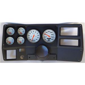 73-83 GM Truck Black Dash Carrier w/Auto Meter Phantom Electric 5" Gauges