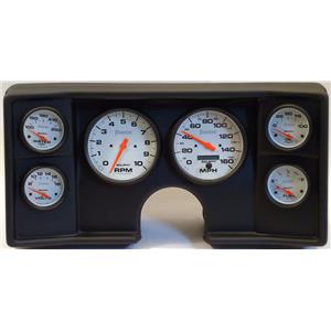 78-81 Chevy G Body Black Dash Carrier w/ Auto Meter Phantom Electric Gauges