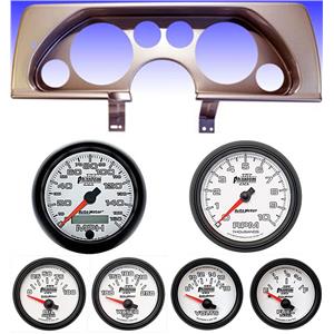 90-92 Camaro Silver Dash Carrier w/ Auto Meter Phantom II Gauges