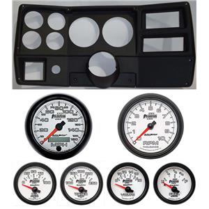 84-87 Chevy Truck Black Dash Carrier w/ Auto Meter Phantom II 5" Gauges