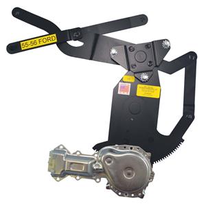 1955 Ford 2Dr Front Doors Power Window Kit with Chrome Switches for Door