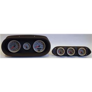 62-64 Nova Black Dash Carrier w/ Auto Meter Ultra Lite II Gauges