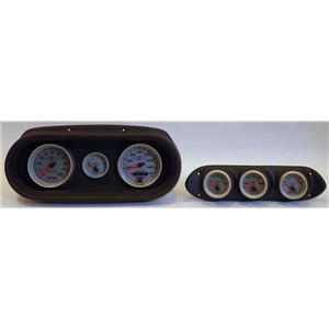65 Nova Black Dash Carrier w/ Auto Meter with Ultra Lite II Gauges