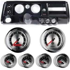68 Chevelle Carbon Dash Carrier w/ Auto Meter 5" American Muscle Gauges w/ Astro