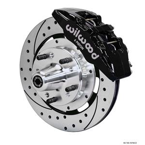 Wilwood Mopar B & E Body Front Disc Big Brake Kit 12" Drilled Rotor Black