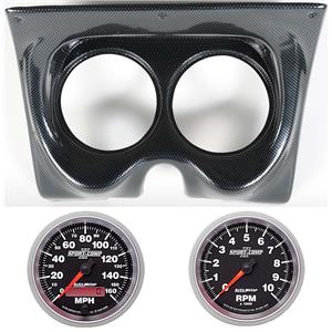 67 68 F Body Carbon Dash Carrier w/Auto Meter 5" Sport Comp II Gauges