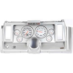 69 Camaro Silver Dash Carrier w/Auto Meter Ultra Lite Electric 5" Gauges