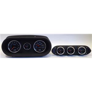 65 Nova Black Dash Carrier w/ Auto Meter Cobalt Gauges