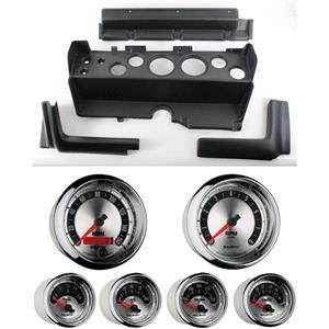 70-74 Mopar E-Body Black Dash Gauge Carrier w/ Auto Meter American Muscle Gauges