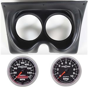 67 68 F Body Black Dash Carrier w/Auto Meter 5" Sport Comp II Gauges