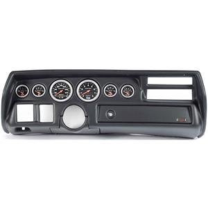 70-72 Chevelle Sweep Black Dash Carrier w/Auto Meter Sport Comp Electric Gauges