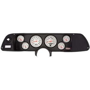 70-78 Camaro Black Dash Carrier w/Auto Meter Ultra Lite Electric Gauges