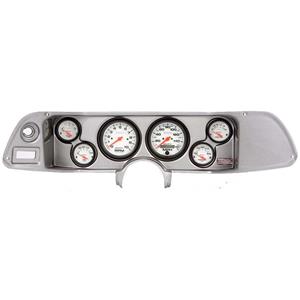 70-78 Camaro Silver Dash Carrier w/Auto Meter Phantom Electric Gauges