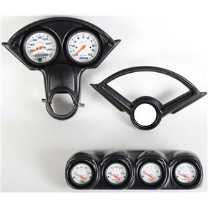 55-56 Bel Air Black Dash Carrier w/Auto Meter Phantom Electric Gauges