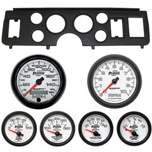 79-86 Mustang Black Dash Carrier w/ Auto Meter Phantom II Gauges