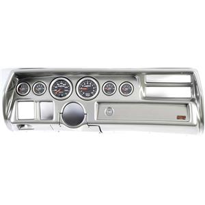 70-72 Chevelle Sweep Silver Dash Carrier w/ Auto Meter Sport Comp II Gauges