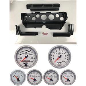 70-74 Mopar E-Body Carbon Dash Carrier w/ Auto Meter Ultra Lite II Gauges