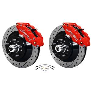 Wilwood 68-74 Nova X-Body Front Disc Big Brake Kit Drilled 12" w/ Flex Hoses