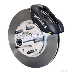 Wilwood 55-57 Bel Air 150 210 Front Disc Brake Kit 11" Plain Rotor Black Caliper