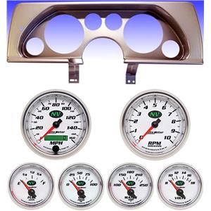 90-92 Camaro Silver Dash Carrier w/ Auto Meter NV Gauges