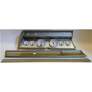 67 Chevelle Silver Dash Carrier w/ Auto Meter C2 Gauges