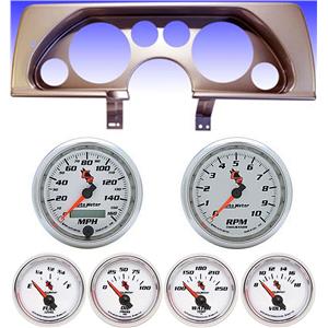 90-92 Camaro Silver Dash Carrier w/ Auto Meter C2 Gauges