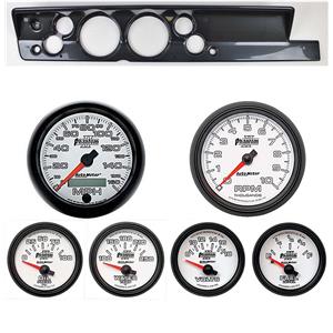 67-69 Barracuda Carbon Dash Carrier w/ Auto Meter 5" Phantom II Gauges