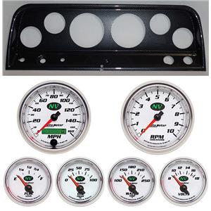 64 Chevy Truck Carbon Dash Carrier w/ Auto Meter NV Gauges