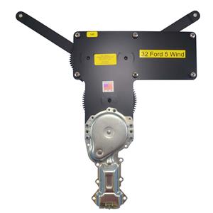 1932 Ford 5 Window Coupe Front Power Window Kit with Black Switches Console