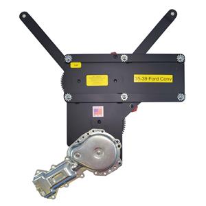 1935-1939 Ford Convertible Front Power Window Kit with Chrome Switches for Door