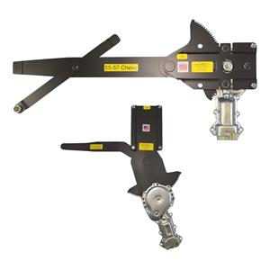 1955-1957 Chevy H-Top Front & Rear Power Window Kit w Nostalgic Switches Console