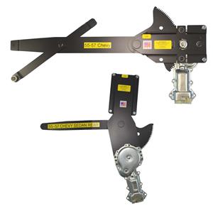 1955-1957 Chevy Sedan Front & Rear Qtrs Power Window Kit with Nostalgic Switches