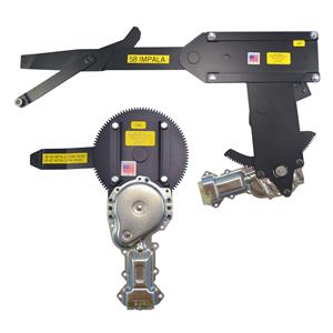 1958 Convertible Front Door & Rear Power Window Kit with Black Switches Console